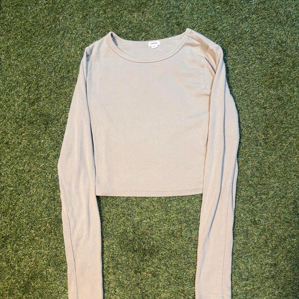 Garage Ribbed Long Sleeve Top – Size S